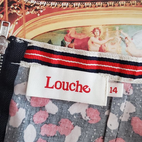 Louche Polka Dot Mini Skirt with Striped Bow - Picture 7 of 9